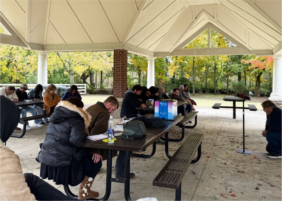 ALTARED gathering under the pavilion
