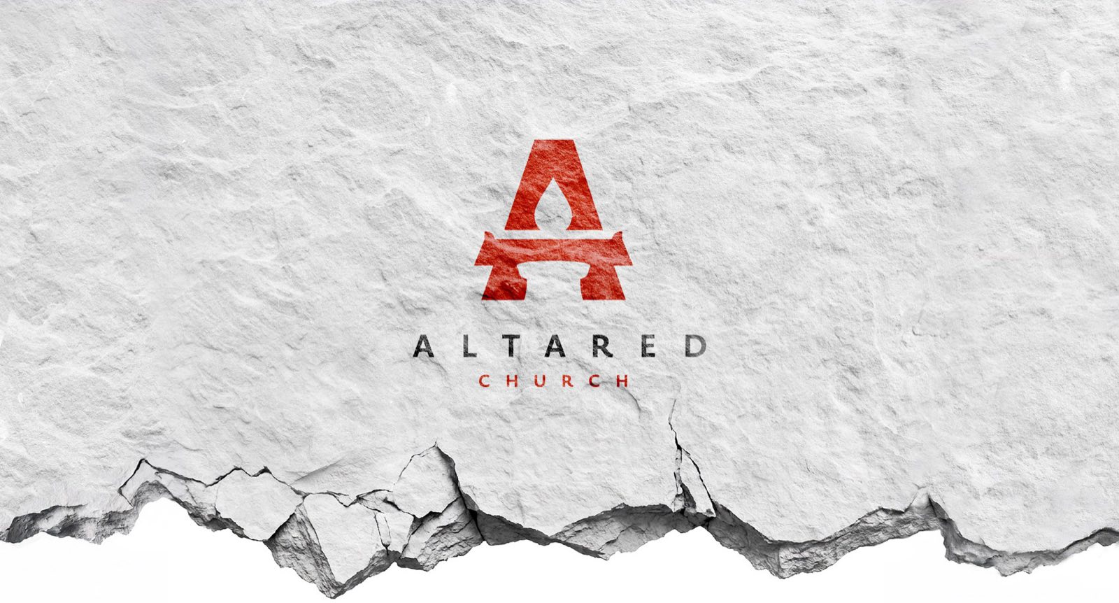 ALTARED Church carved stone logo